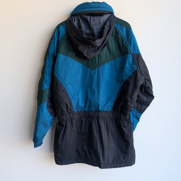 Vintage Descente 90's Retro Men's Blue Green & Black Ski & Snowboard Jac… - Picture 4 of 10